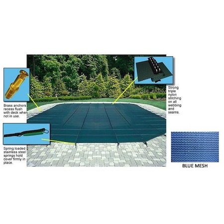 Arctic Armor Arctic Armor WS320BU 15'x30' 12 Year Mesh Safety Cover - Blue WS320BU